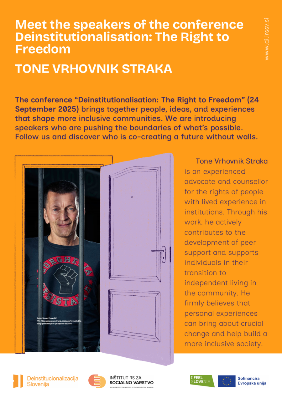 Speaker introduction - TONE VRHOVNIK STRAK with photo