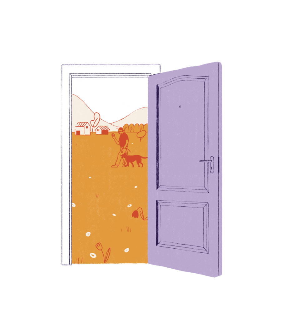 Simbolna slika odprtih vrat.