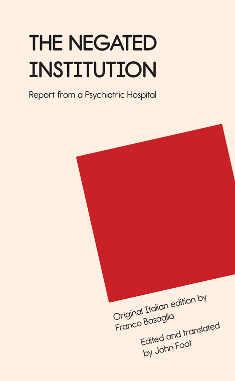 Naslovnica knjige The Negated Institution.