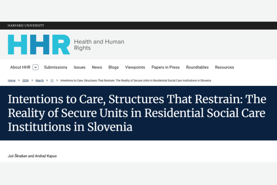 Naslovna stran objavljenega članka.