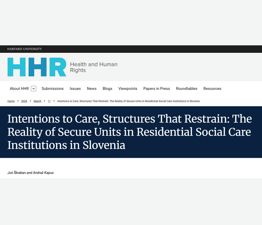 Naslovna stran objavljenega članka.