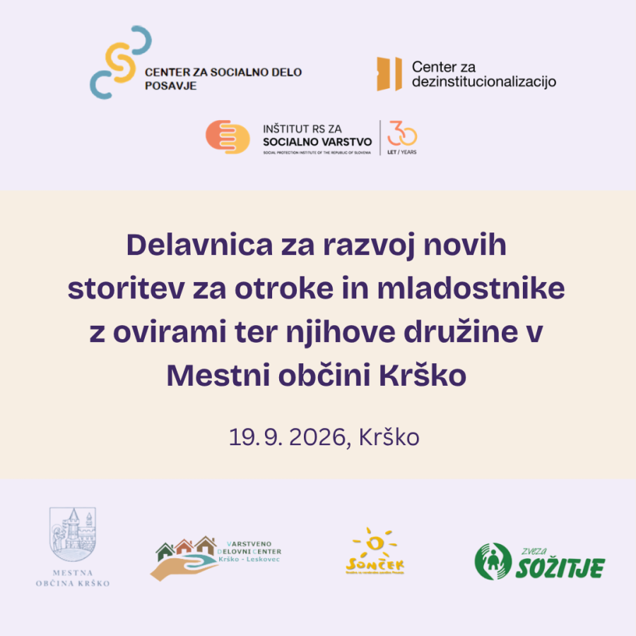 Delavnica za razvoj novih storitev za otroke in mladostnike z ovirami ter njihove družine v Mestni občini Krško